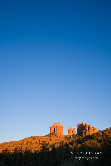 Sunset on Cathedral Rock. Sedona, Arizona.