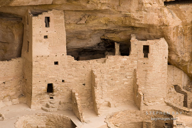 Four story tower at Cliff Palace. Mesa Verde NP, Colorado.