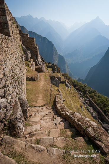 Stone steps. Machu Picchu. Peru.
