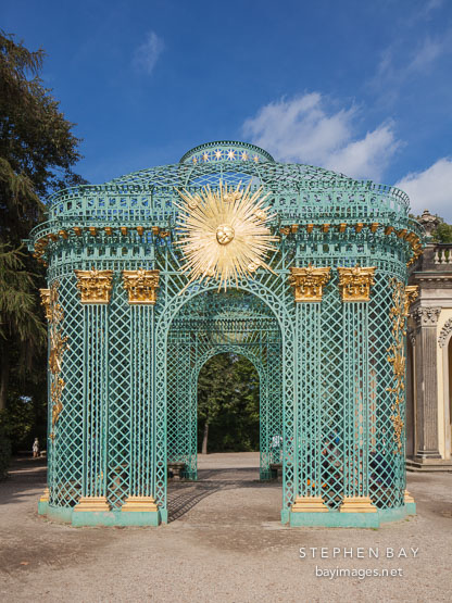 Gazebo at Sanssoucci Palace. Potsdam, Germany.