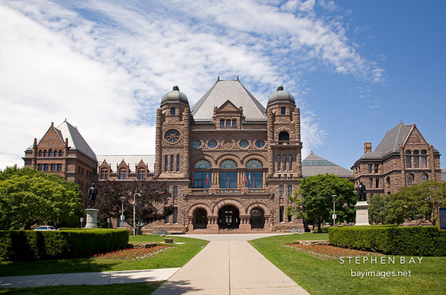 Queen's Park, the site of the Ontario Legislature. Toronto, Canada.