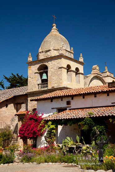 Bell tower at Carmel Mission. Carmel, California.