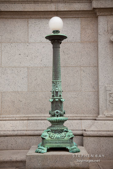 Old lamp post outside the National Archives. Washington, D.C.