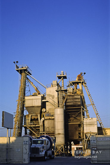 Cement factory on La Brea avenue. Los Angeles, California.