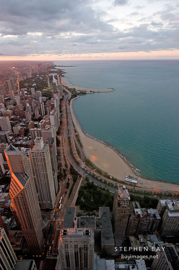 Chicago shoreline. Chicago, Illinois, USA.