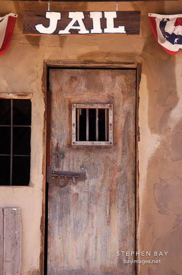 Jail door. Goldfield, Phoenix, Arizona, USA.