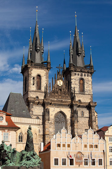 Tyn Church in the Old Town Square. Prague, Czech Republic