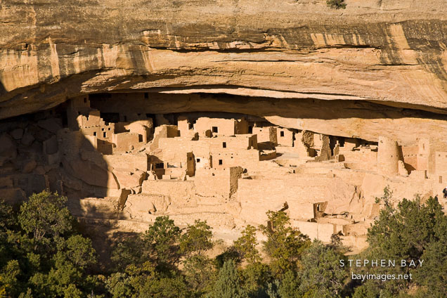 Cliff Palace in the late afternoon light. Mesa Verde.