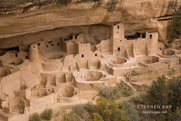 Cliff Palace as seen from above. Mesa Verde, Colorado.