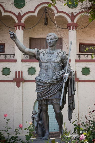 Statue of Caesar Augustus at Rosicrucian Park. San Jose, California.