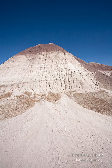 Gray badland hills. Petrified Forest NP, Arizona.