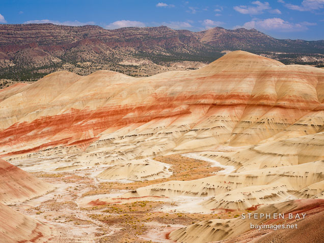 Painted hills in the afternoon. John Day Fossil Beds, Oregon.