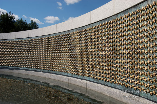 Freedom Wall at the National World War II Memorial. Washington, D.C., USA.