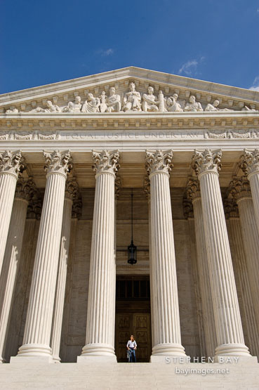 Visitor to the U.S. Supreme Court. Washington, D.C., USA.