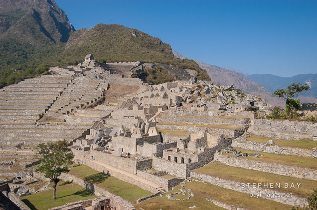 Terraces and vistors' houses. Machu Picchu.