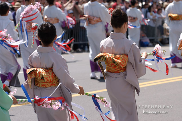 Cherry blossom festival grand parade. Japantown, San Francisco, California, USA.