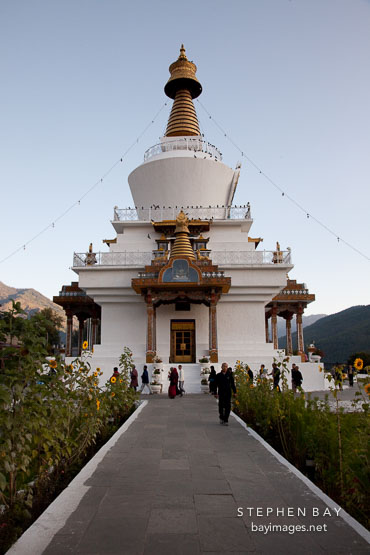 National Memorial Chorten at dawn. Thimphu, Bhutan.