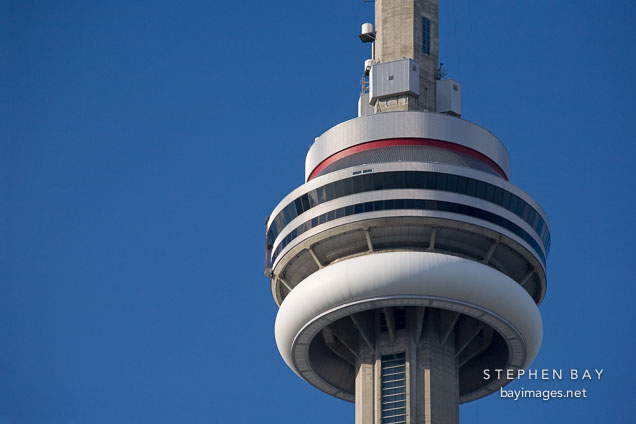 Main observation deck of the CN Tower. Toronto, Canada.