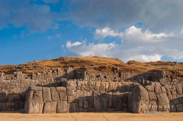Sacsayhuaman is a walled complex made by the Incans near Cusco.