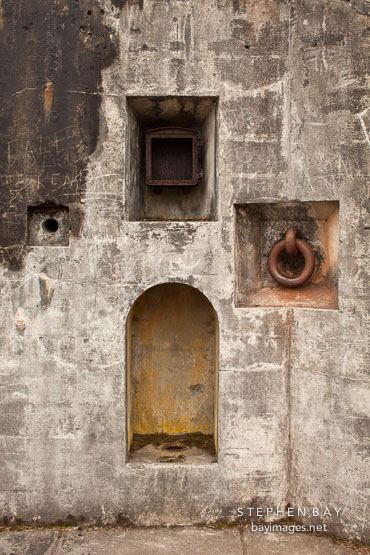 Wall alcoves at Battery Russell. Fort Stevens, Oregon.