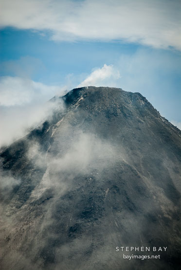 Close-up of volcano rim. Arenal Volcano, Costa Rica.