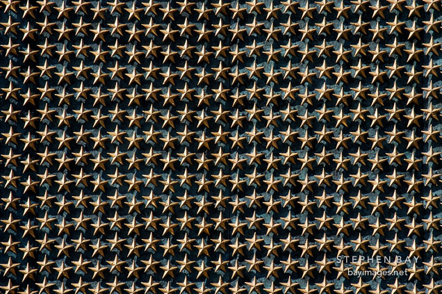 Stars on the Freedom Wall. National World War II Memorial. Washington, D.C., USA.