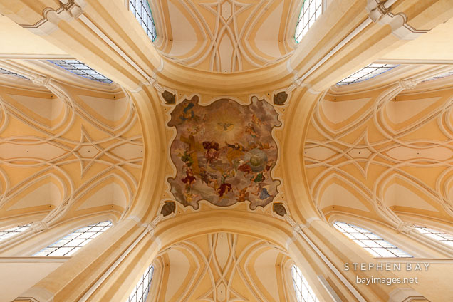 Ceiling of the Cathedral of the Assumption of our Lady. Sedlec, Czech Republic.