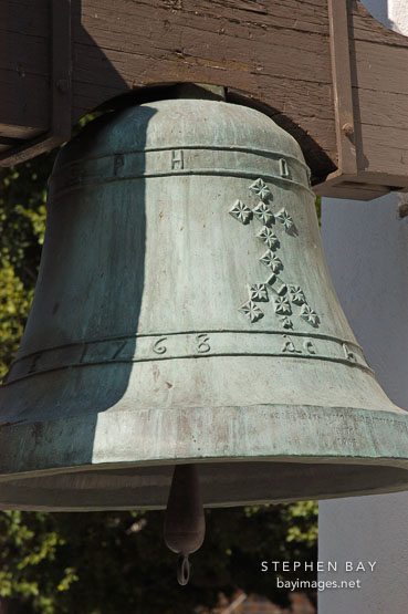 Bell of Dolores. El Pueblo, Los Angeles, California, USA.