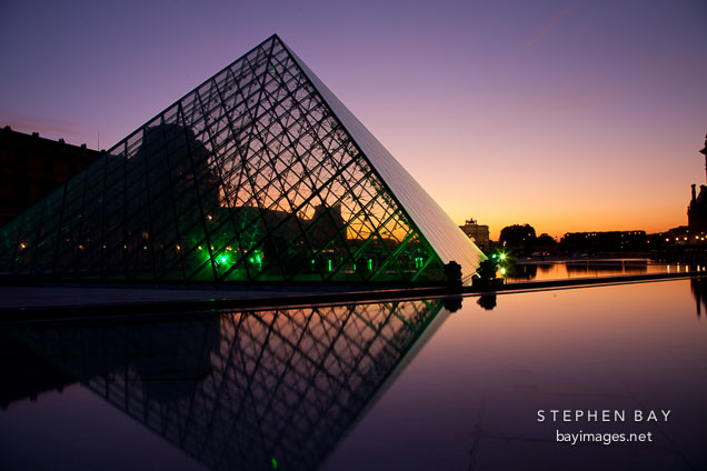 Louvre pyramid by IM Pei. Paris, France.