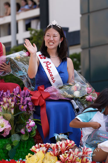 Japanese princess. Cherry blossom festival grand parade. Japantown, San Francisco, California, USA.