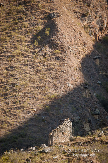 Ruins at Machu Q'ente. Inca trail, Peru.