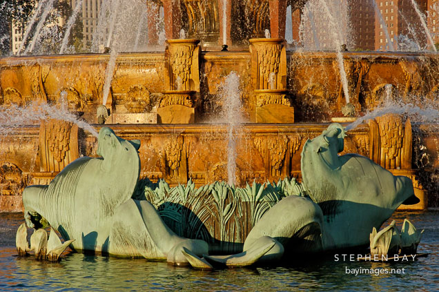 Seahorses. Buckingham Fountain, Chicago, Illinois, USA.