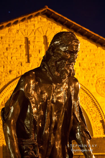 Bronze statue part of the Burgher's of Calais. Stanford University, California.