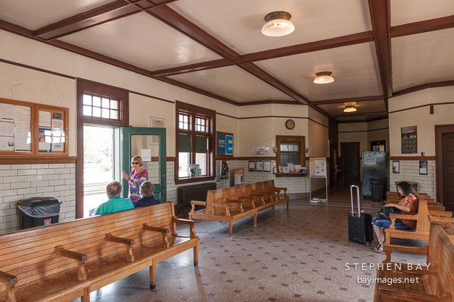 Interior of the Mount Pleasant Amtrak Station.