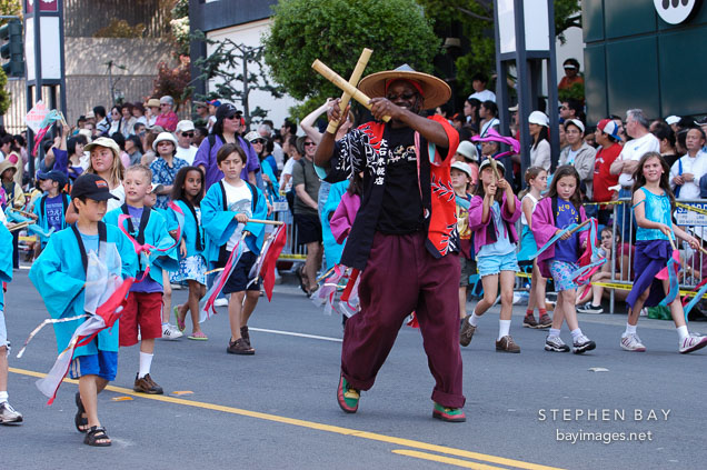 Cherry blossom festival grand parade. Japantown, San Francisco, California, USA.