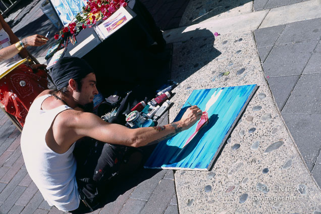 Street Artists, Avalon, Catalina Island, California.