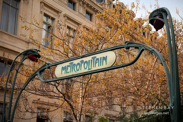 Paris Metropolitain sign.