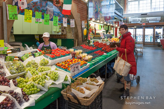Women buying fruits in the St Lawrence Market