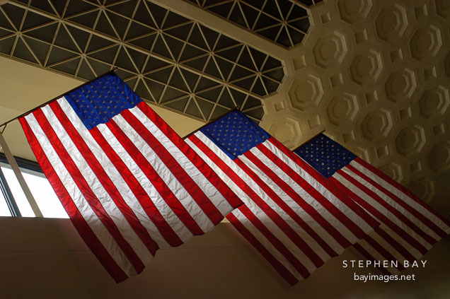 Flags at Union Station. Washington, D.C.