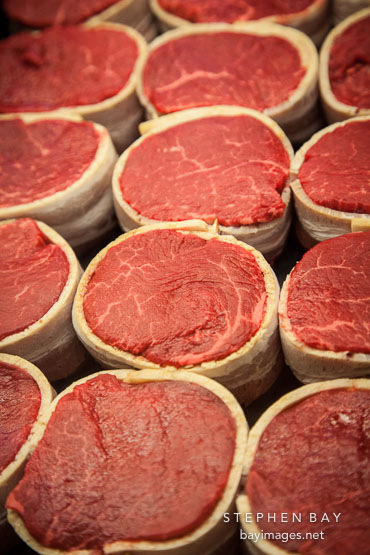 Filet mignon wrapped with bacon. St Lawrence Market, Toronto.