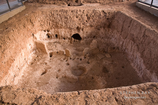 Pithouses were largely underground. Mesa Verde NP, Colorado.