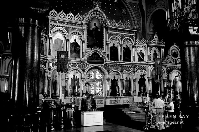 Interior of Uspensky Cathedral. Helsinki, Finland.