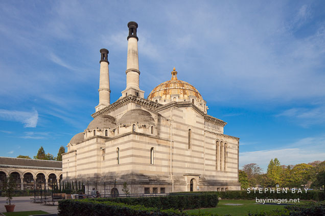 Columbarium and crematorium at Pere Lachaise cemetery.