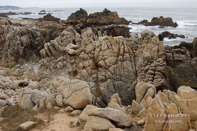 Rocky shoreline. 17-Mile drive, California, USA.