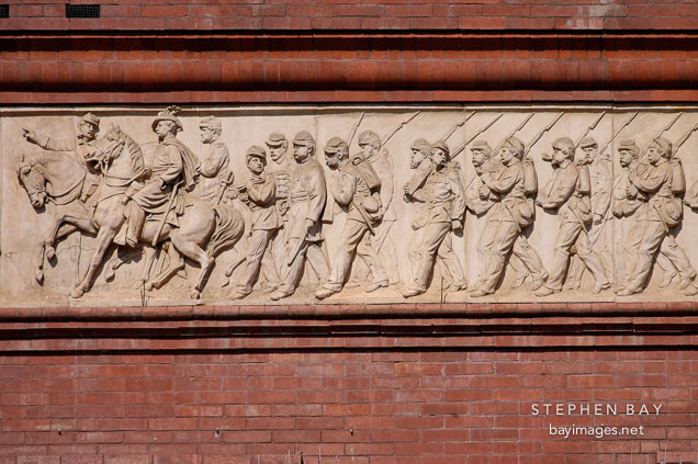 Facade of the National Building Museum. Washington, D.C., USA.