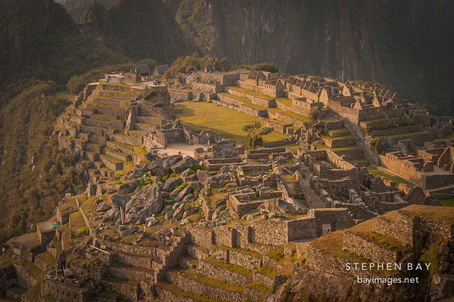 Quary and view of Machu Picchu from the west.