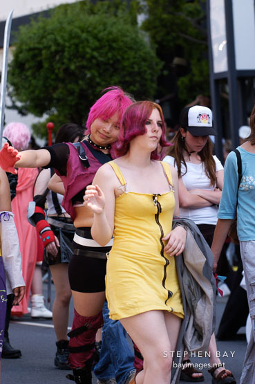 Anime costumes. Cherry blossom festival grand parade. Japantown, San Francisco, California, USA.