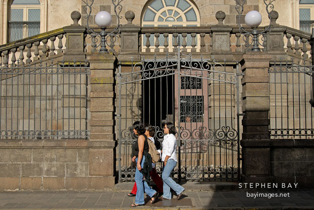 Walking in downtown San Jose, Costa Rica.