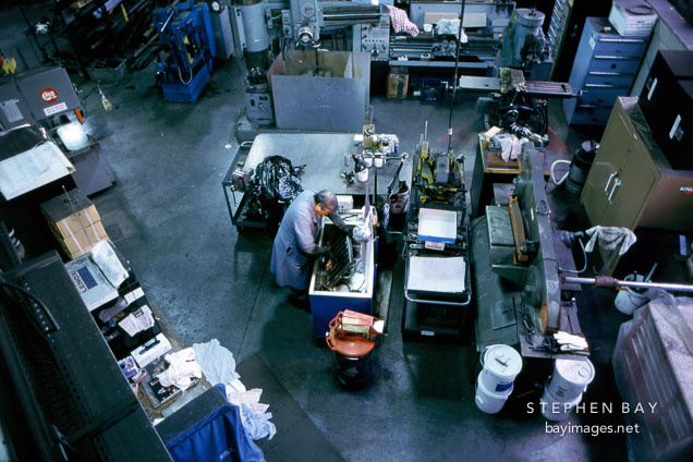 Mechanic. Cable Car Barn, San Francisco, California.