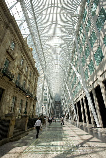 Atrium in BCE Place. Toronto, Canada.